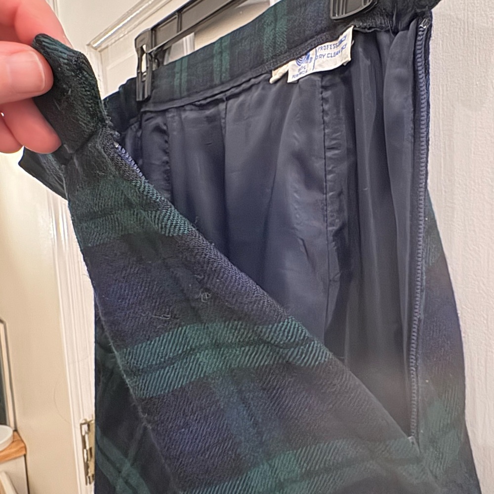 Vintage Tartan Plaid Women's 100% Wool Skirt Sz 10 - Picture 6 of 7